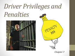 Chapter 7 Driver Privileges and Penalties