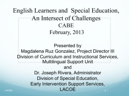 Essential Elements for EL in Special Education and Developing IEP