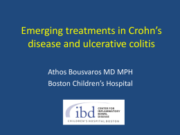 Emerging treatments in Crohn*s disease and ulcerative colitis
