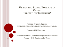 Poverty in China - IDSER Application Portal