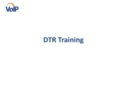 Detailed DTR Flight Training Slides