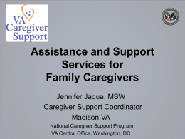 Assistance & Support Services for Family Caregivers