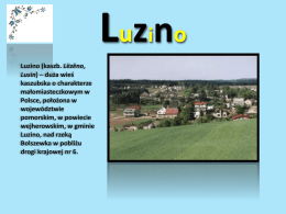 "Oferta turystyczna gminy Luzino" - prezentacja