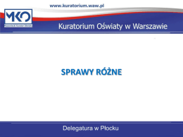 Sprawy różne - Kuratorium Oświaty w Warszawie