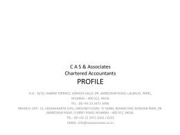 S. B. AMBERKAR & CO. Chartered Accountants