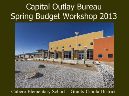spring budget workshop - New Mexico State Department of Education