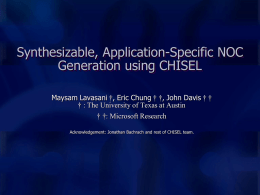 Synthesizable, Application-Specific NOC Generation using CHISEL