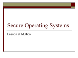 Lesson 9: Multics