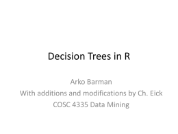 Decision Trees in R