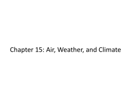 C H A P T E R 15 Air, Weather, and Climate 3 18 Learning