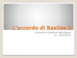 L`accordo di Basilea 3