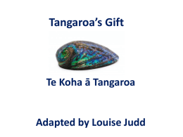 Tangaroa`s Gift Te Koha ā Tangaroa Adapted by