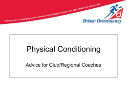 Physical Conditioning - British Orienteering