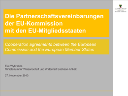 Eva Wybrands | Die Partnerschaftsvereinbarungen der EU