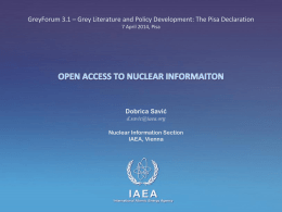 Open Access to Nuclear Information