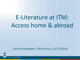 ITM Library: journals