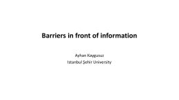 Barriers in front of information - 3rd LIBER workshop on Digital