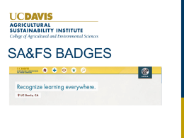 Badge-focused UCD Badges Presentation