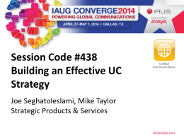 Building an Effective UC Strategy