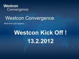 Westcon Company Overview & UC proposition