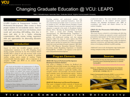 Changing Graduate Education @ VCU: LEAPD