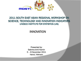 CHAPTER 5: INNOVATION IN THE MANUFACTURING SECTOR