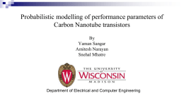 Probabilistic modelling of performance parameters of Carbon