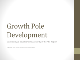 Growth Pole Development - Economic Development Board Trinidad
