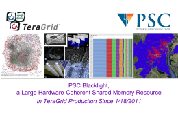 Blacklight_PSC - Pittsburgh Supercomputing Center Staff