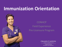 Immunization Orientation Presentation
