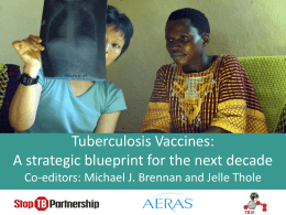 Tuberculosis Vaccines: A strategic blueprint for the