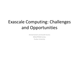 Exascale Computing: Challenges and