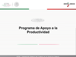 Presentaci&oacute;n Programa de Apoyo a la Productividad