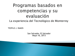 Programa basado en competencias y su evaluación