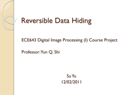 Reversible Data Hiding by Su Yu