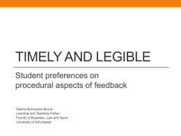 Student preferences on procedural aspects of feedback