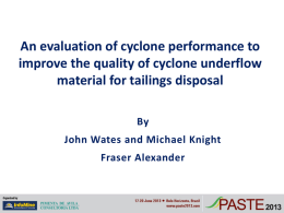 An evaluation of cyclone performance to improve the quality of