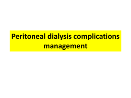 เอกสารการประชุมวันที่ 25 สิงหาคม 2557 เรื่อง Peritoneal dialysis
