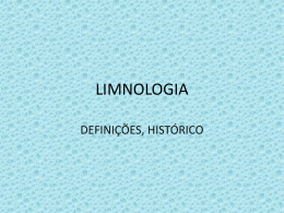 Introducao a Limnologia