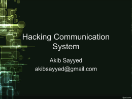 Hacking Communication System