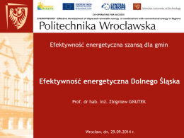 Efektywność energetyczna Dolnego Śląska.