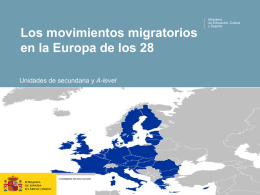 Los movimientos migratorios - Ministerio de Educación, Cultura y