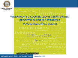 workshop su cooperazione territoriale, progetti europei e strategia