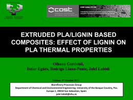 effect of lignin on PLA THERMAL properties