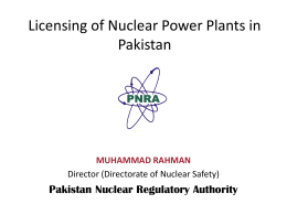 Licensing process of NPPs by M. Rahman