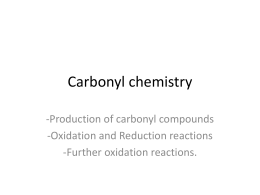 Carbonyl chemistry - MrFisherChemistry
