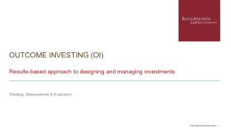Outcome investing (OI) - Bill & Melinda Gates Foundation