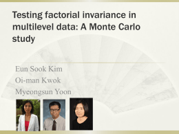 Testing factorial invariance in multilevel data: A Monte Carlo