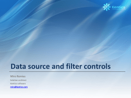 DataSourceAndFilterControls - DevNet