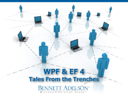 WPF & EF 4 - Tales from the Trenches